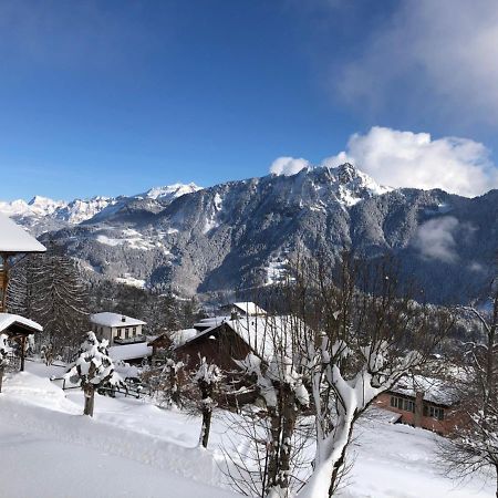 Studio Au Calme, Vue Imprenable Sur La Vallee Apartment Leysin Bagian luar foto