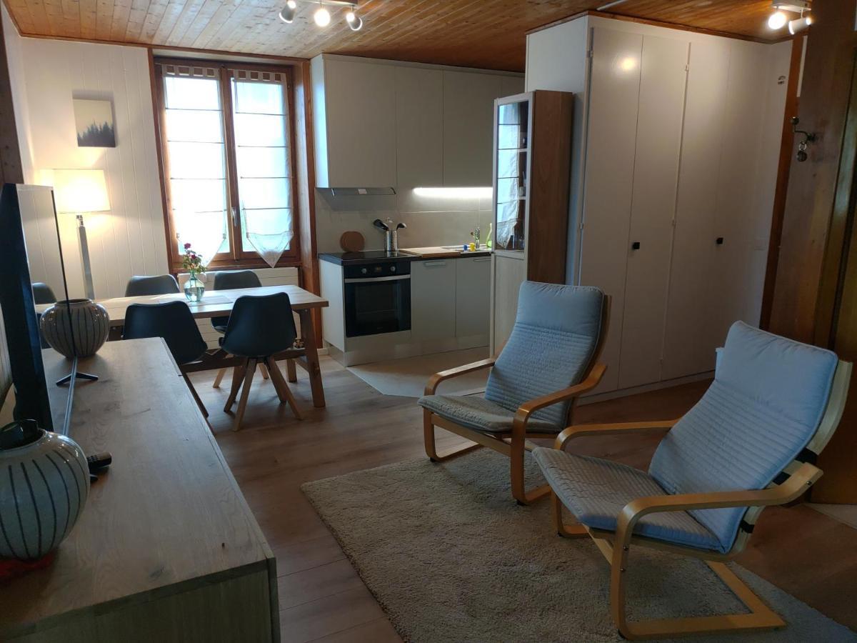 Studio Au Calme, Vue Imprenable Sur La Vallee Apartment Leysin Bagian luar foto