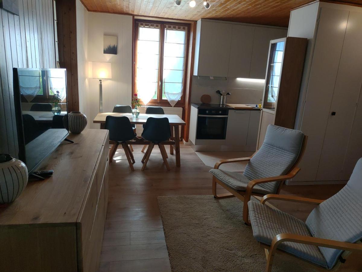 Studio Au Calme, Vue Imprenable Sur La Vallee Apartment Leysin Bagian luar foto