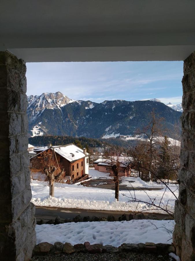 Studio Au Calme, Vue Imprenable Sur La Vallee Apartment Leysin Bagian luar foto